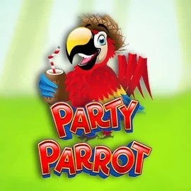 Party Parrot slot visual from Rival available on ccrownplay.com