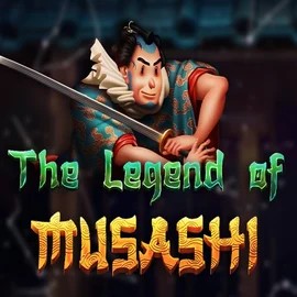 The Legend of Musashi slot logo by Peter & Sons at CrownPlay Casino